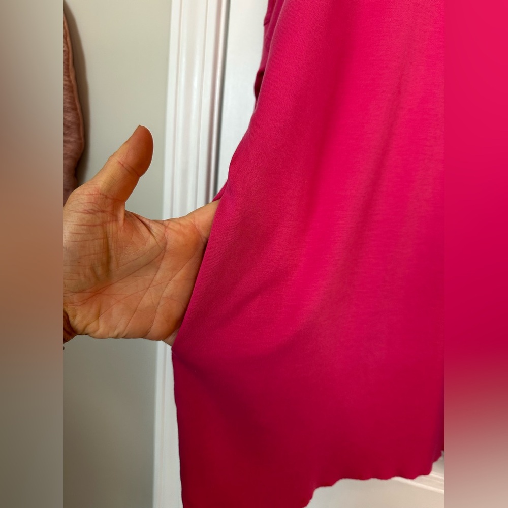 PLANET by Lauren G Women’s Mock Neck Pink Pullover (One Size) - Picture 5 of 10